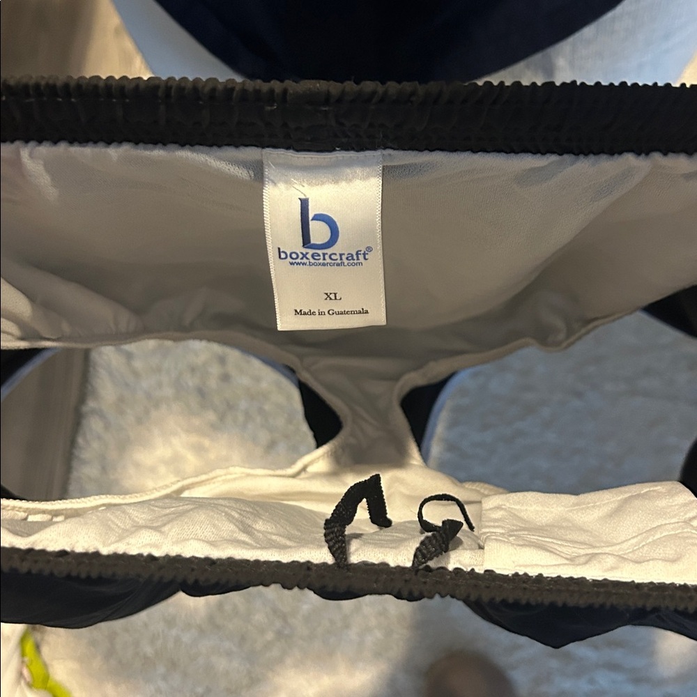 Black Women's Running Shorts with White Trim and Interior Lining - Picture 4 of 4